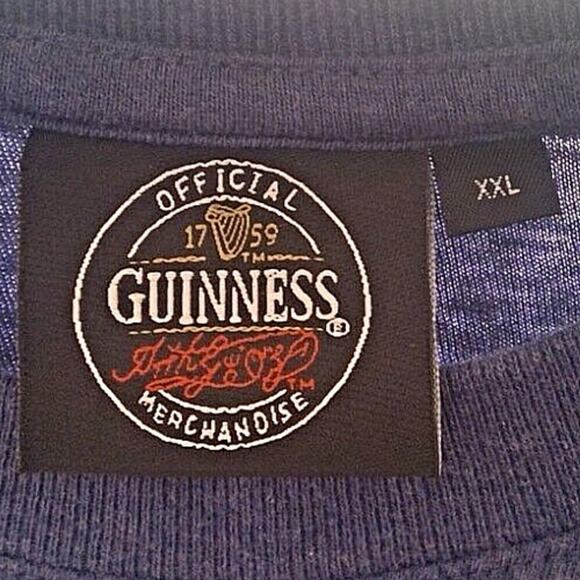 Guinness Beer 1759 Toucan T Shirt XXL Blue Official Distressed Ireland St. Pats - Picture 5 of 8